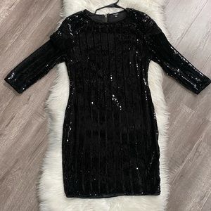 Black Sequin Dress